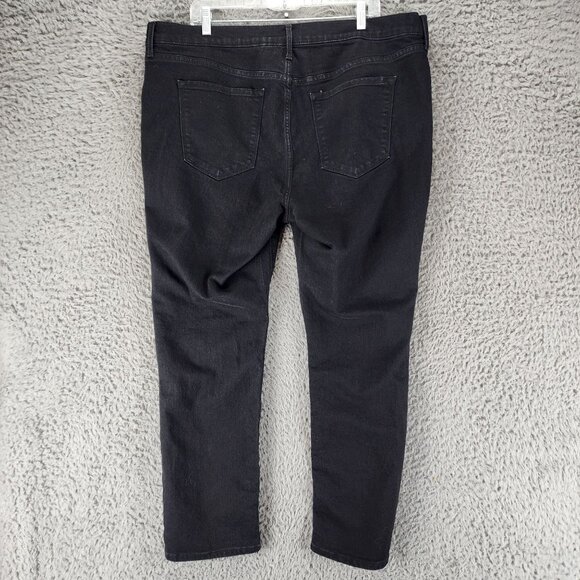 Old Navy Jeans Womens 18 Petite Black Stretch High Rise Curvy Straight - Picture 9 of 13